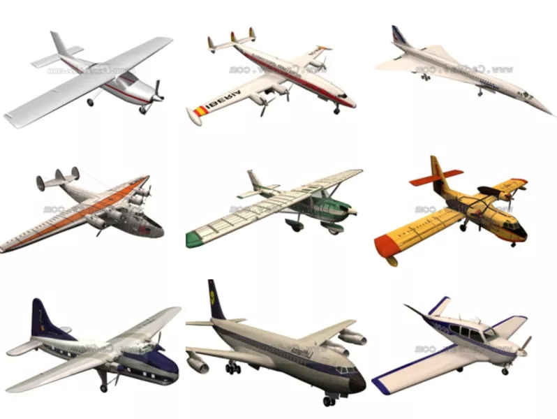 12 3ds Max Airplane 3D Models – Day 18 Oct 2020