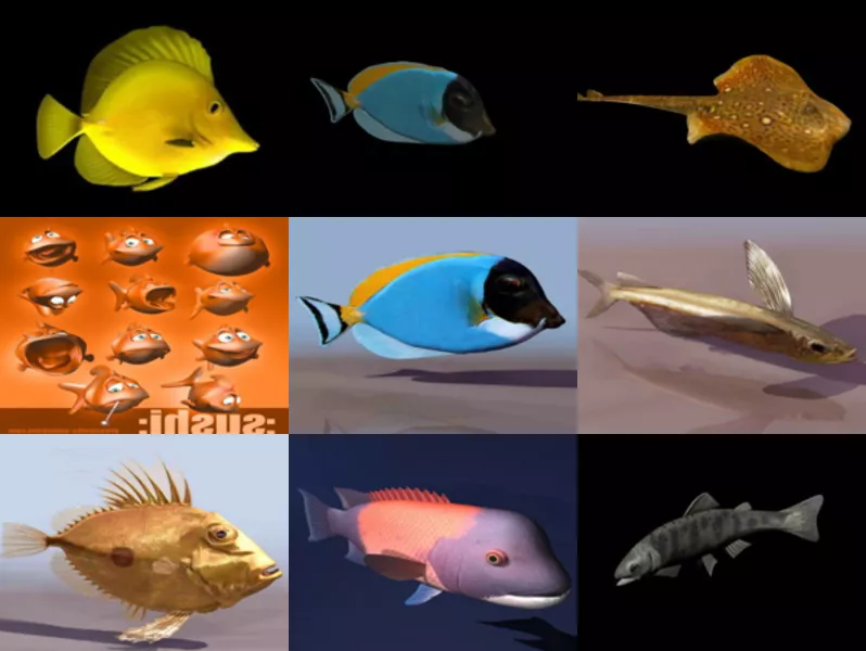 12 3ds Max Fish 3D Models – Day 18 Oct 2020