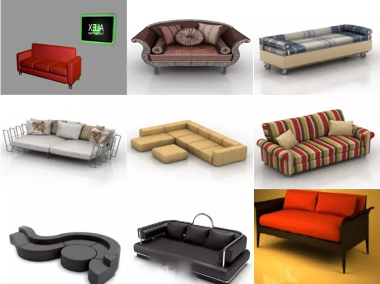 12 3ds Max Sofa 3D Models – Day 15 Oct 2020