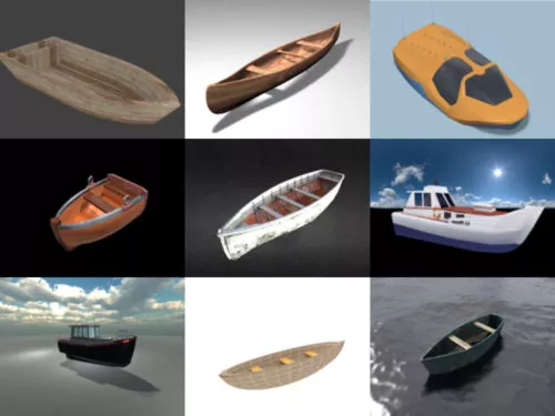 12 Boat Free Blender 3D Models – Week 2020-40