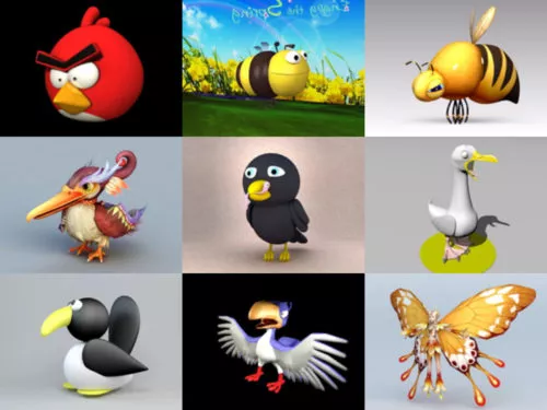 12 Cartoon Bird Free 3D Models – Week 2020-41