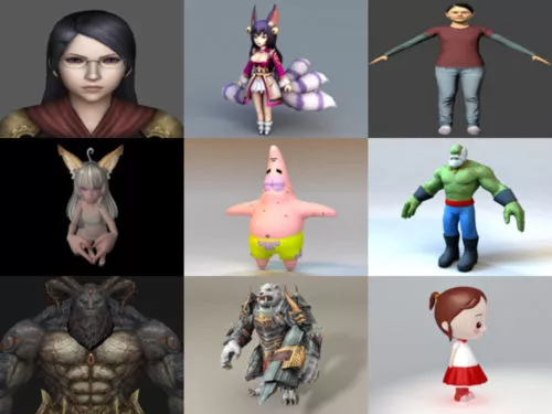 12 Character Free OBJ 3D Models – Week 2020-40