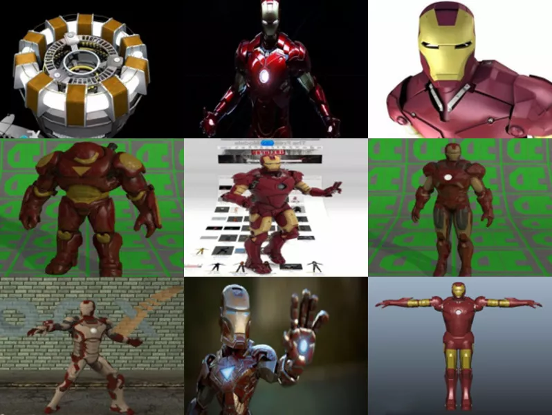 12 Iron Man Character 3D Models – Week 2020-43