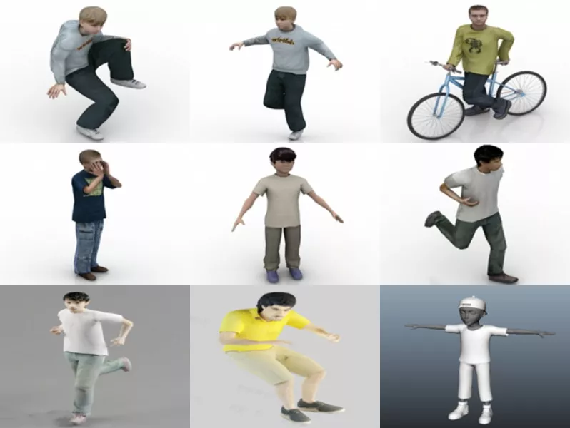 12 Lowpoly Boy Character 3D Models – Week 2020-43