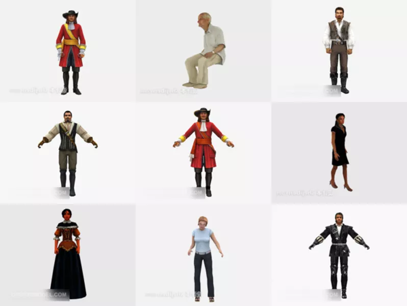 12 Lowpoly European Character 3D Models – Week 2020-44