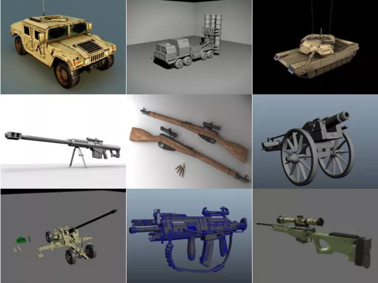 12 Maya Military 3D Models – Day 15 Oct 2020