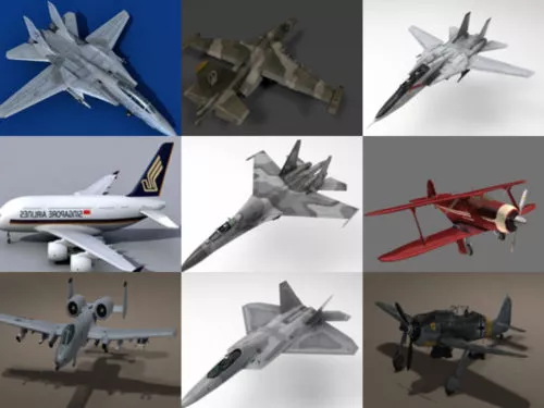 12 Realistic Aircraft Free OBJ 3D Models – Week 2020-40