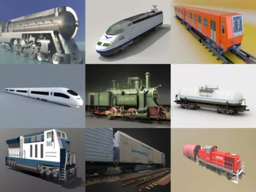 12 Vehicle Train Free OBJ 3D Models – Week 2020-41