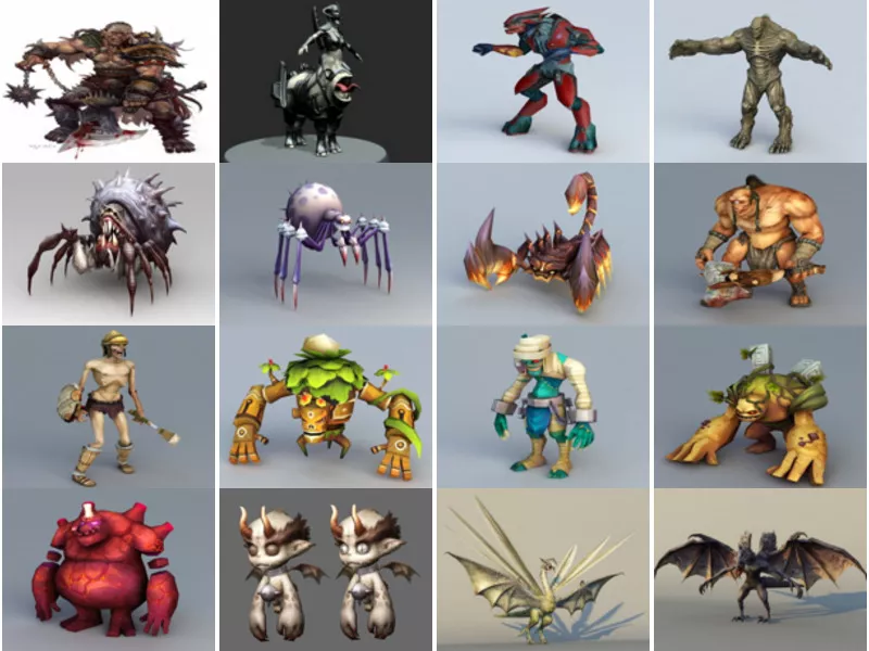20 3ds Max Monster Character 3D Models – Day 18 Oct 2020