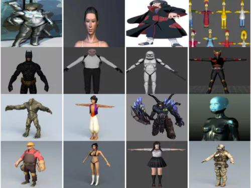 20 Character Free OBJ 3D Models – Week 2020-41