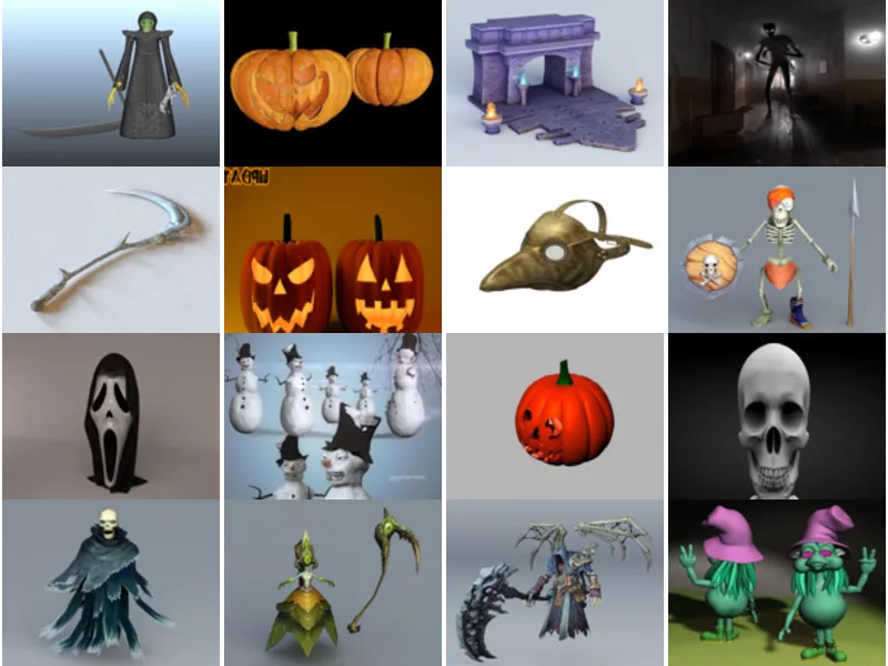 20 Halloween 3D Stuffs Free Download