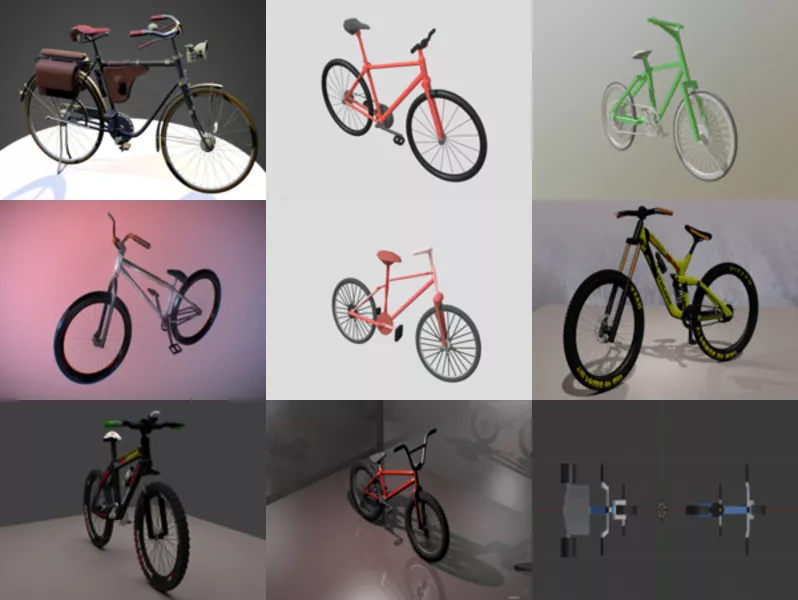 9 Blender Bicycle Free 3D Models – Week 2020-43