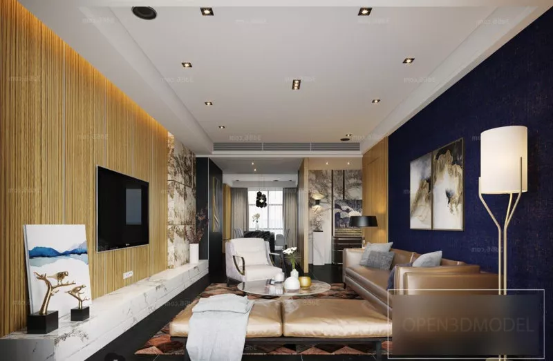 Small Living Room Modern Style Interior Scene 3d model Small Living Room Modern Style Interior Scene 3d model