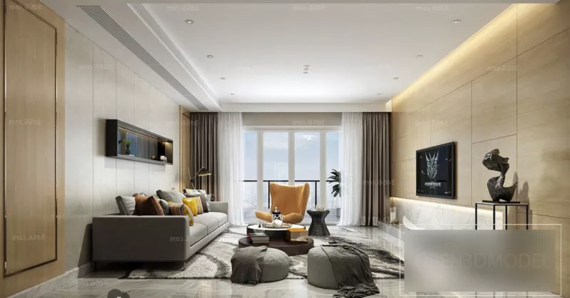 Apartment Living Room Modern Style Interior Scene 3d model Apartment Living Room Modern Style Interior Scene 3d model