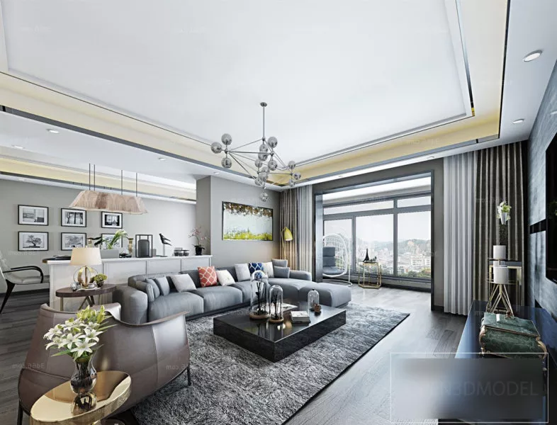Architectural Apartment Building 3d model