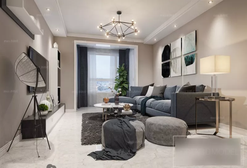 Interior Scene Living Room Common Design 3d model Interior Scene Living Room Common Design 3d model