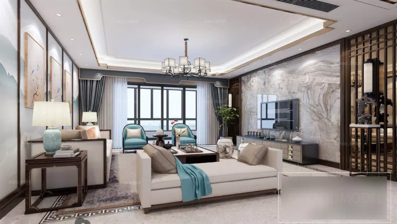 Architectural Apartment Building 3d model