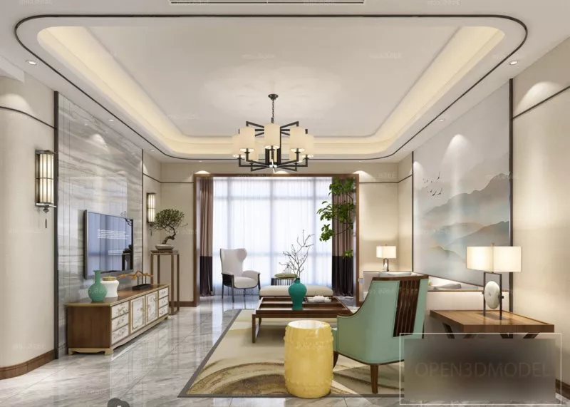 Ground Tile Floor Marble Material 3d model