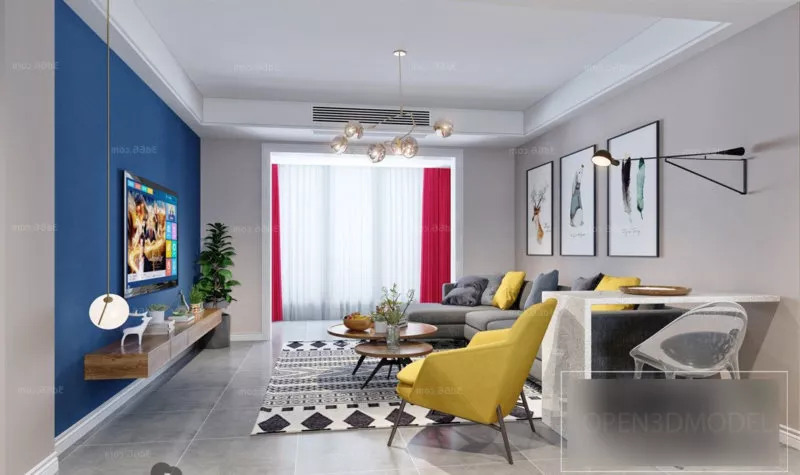 Apartment Life With Character And Vehicle 3d model