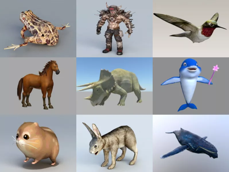 Top 10 Animal OBJ 3D Models – Week 2020-42