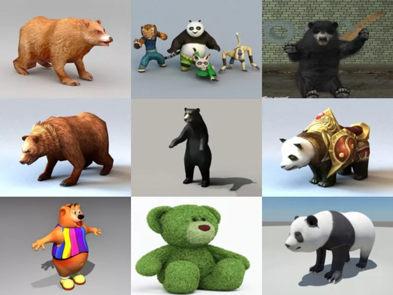Top 10 Bear 3D Models Collection- Week 2020-44