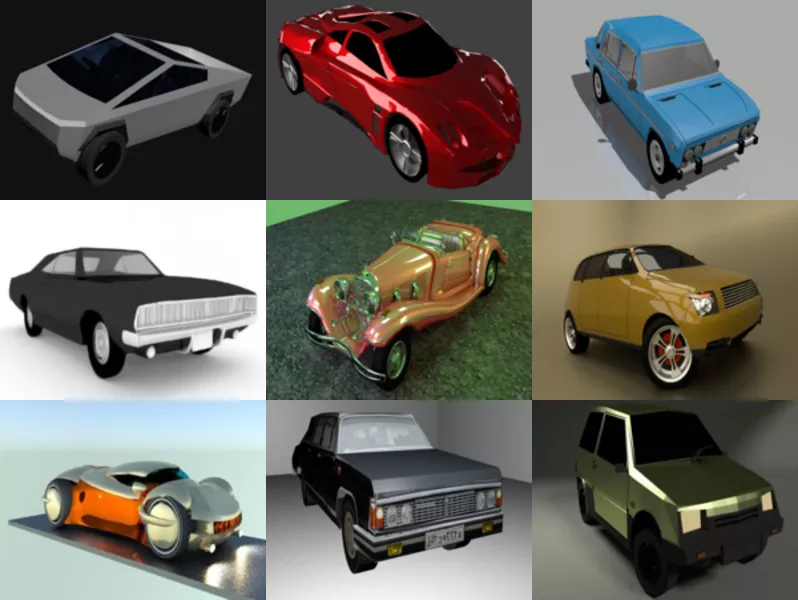 Top 10 Blender Car Free 3D Models – Week 2020-43
