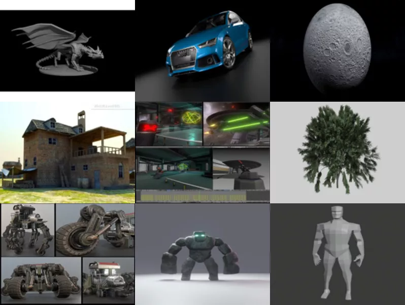 Top 10 Blender Free 3D Models – Week 2020-43