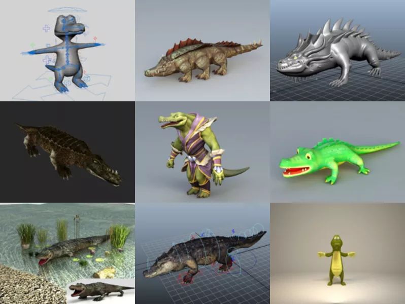 Top 10 Crocodile 3D Models Collection – Week 2020-44