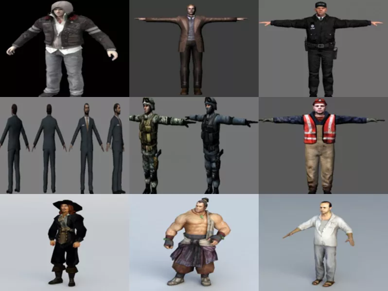 Top 10 Man Character Free 3D Models – Week 2020-43