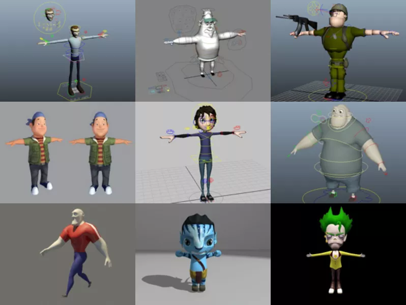 Top 10 Maya Cartoon Man 3D Models – Day 23 Oct 2020