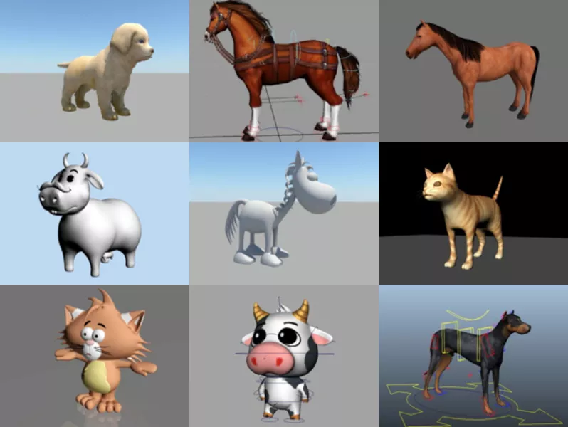 Top 10 Maya Farm Animals 3D Models – Day 23 Oct 2020