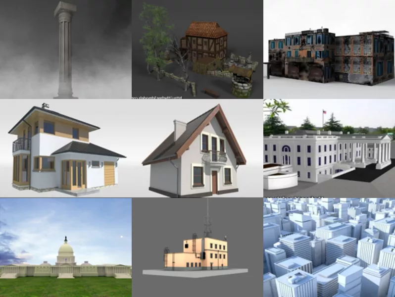 Top 10 Obj Building 3D Models – Day 21 Oct 2020
