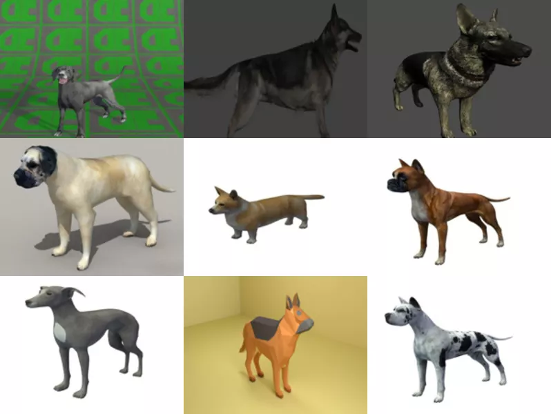Top 10 Obj Dog 3D Models – Day 21 Oct 2020