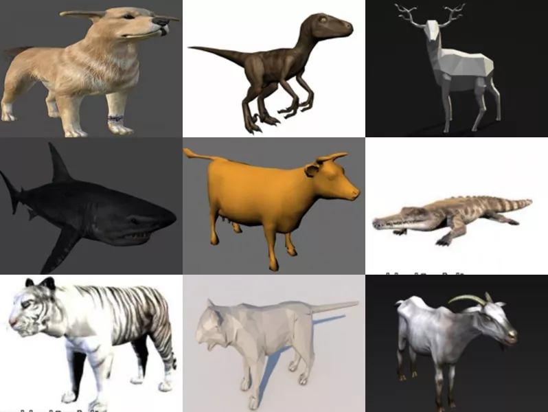 Top 10 Obj Lowpoly Animal 3D Models – Day 21 Oct 2020