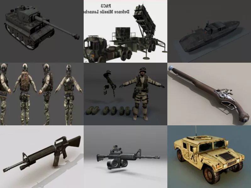 Top 10 Obj Military 3D Models – Day 21 Oct 2020