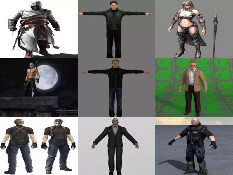 Top 10 Obj People 3D Models – Day 21 Oct 2020