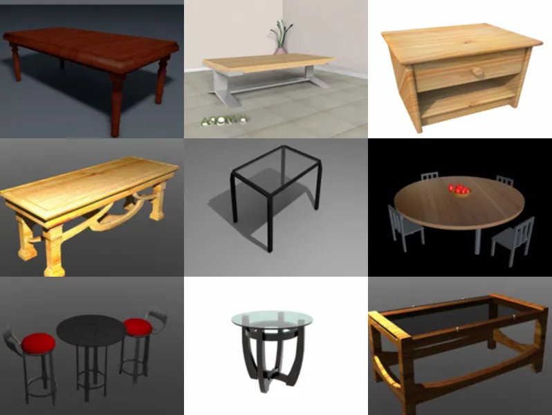 Top 10 Obj Table 3D Models – Day 21 Oct 2020