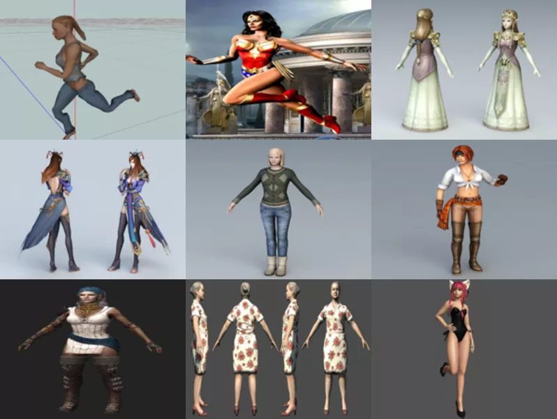 Top 10 Obj Woman 3D Models – Day 22 Oct 2020