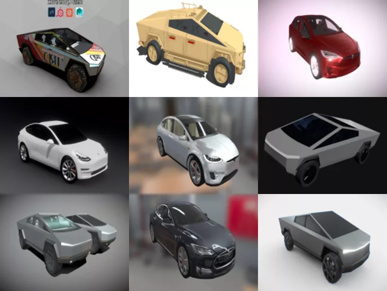 Top 10 Tesla Car 3D Models Collection