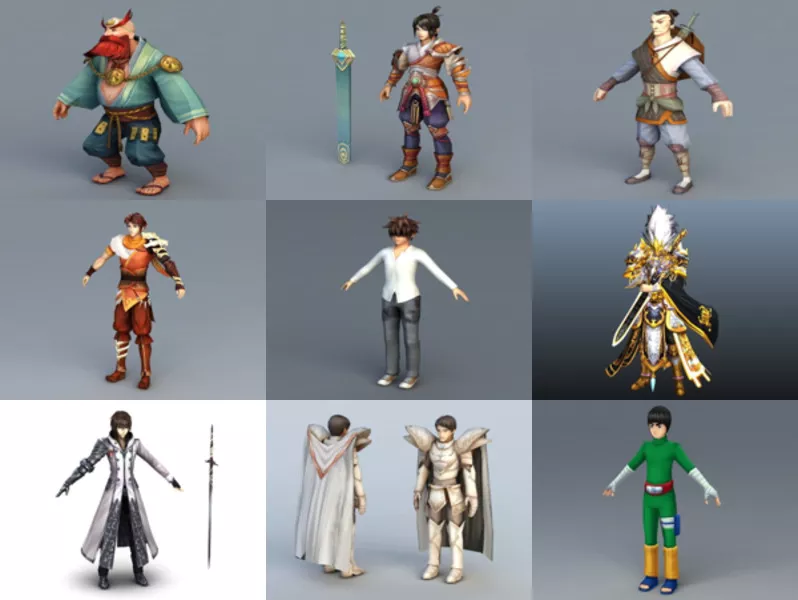 Top 12 Anime Man Free 3D Models – Week 2020-43