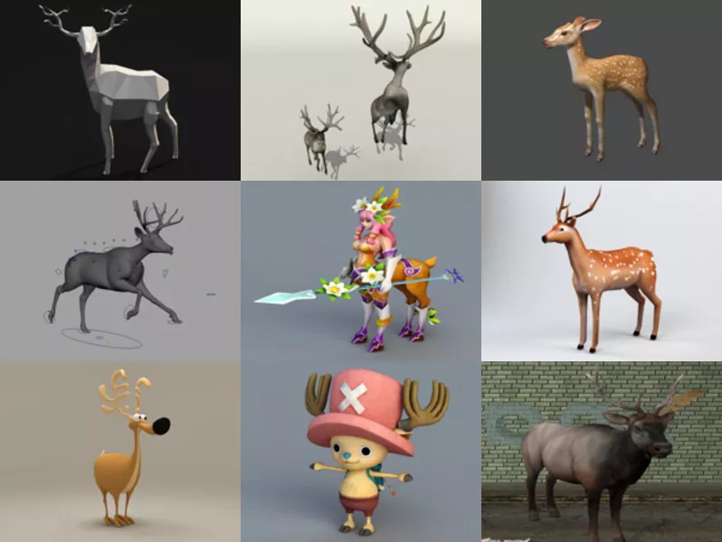Top 12 Deer 3D Models Collection – Week 2020-44