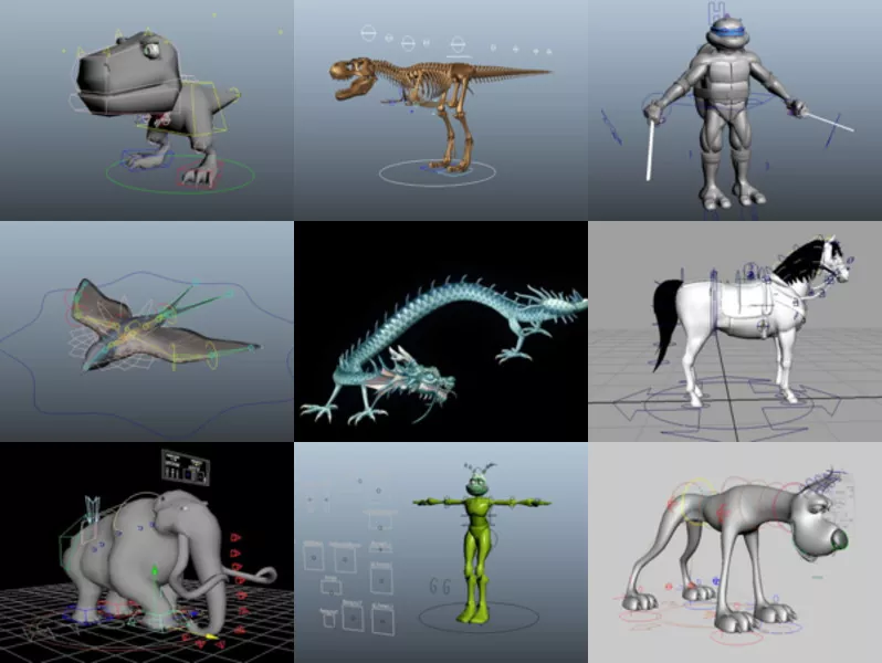 Top 12 Maya Rigged 3D Models – Day 23 Oct 2020