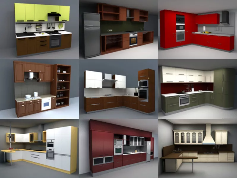 Top 12 Obj Kitchen Cabinet 3D Models – Day 21 Oct 2020