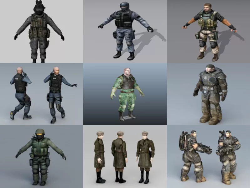 Top 12 Realistic Soldier Free 3D Models – Week 2020-43