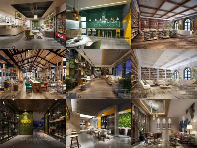10 Coffee Restaurant Interior 3ds Max Scene – Week 2020-45
