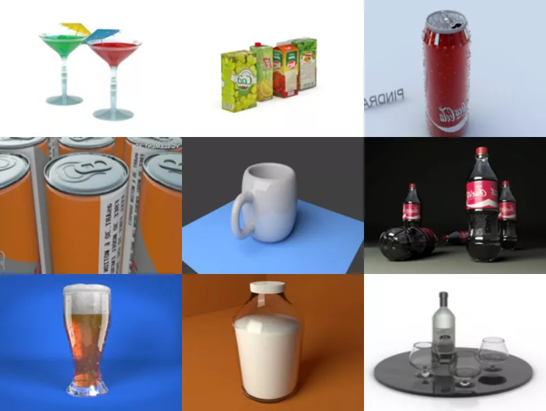 10 Drink Free 3D Models Collection – Week 2020-46