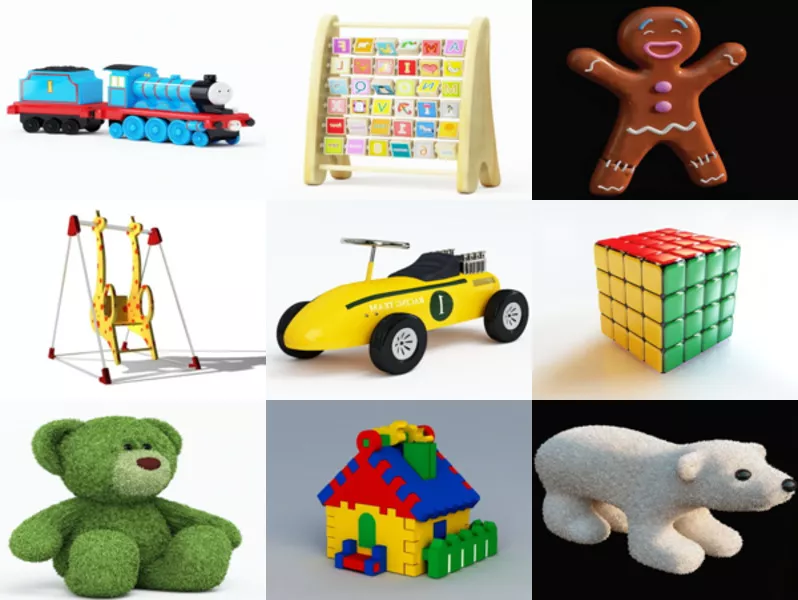 12 Kindergarten Toy Free 3D Models Collection – Week 2020-46