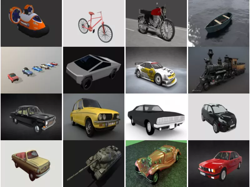20 Blender Vehicle 3D Models – Week 2020-44