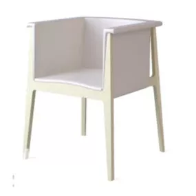 White Fabric Coffee Chair 3d model