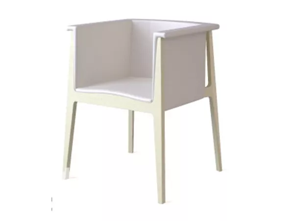 White Fabric Coffee Chair 3d model White Fabric Coffee Chair 3d model